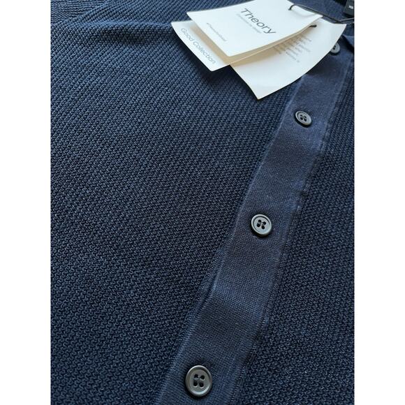 Brand New Men’s Theory Myhlo Knit Button Down Short Sleeve Shirt Xs - Picture 9 of 13